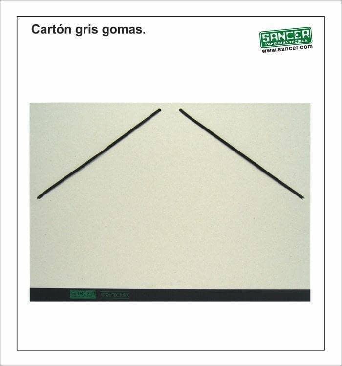 De Cartón Gris Con Gomas 100x70 Cm. | Sancer Papelería Técnica