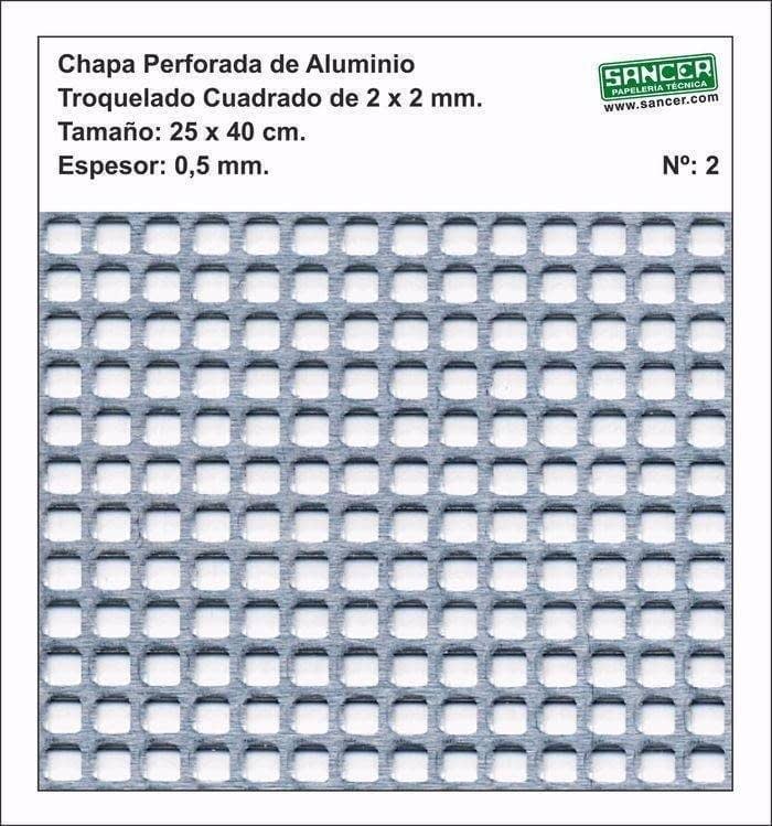 Arena Tantos Búho Chapa Perforada De Aluminio. 25 X 40 Cm. Nº: 2 | Sancer Papelería Técnica