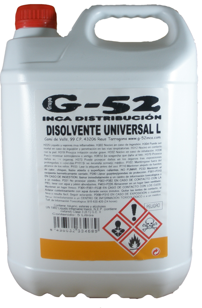 Disolvente Universal 5l, G-52 INCA Distribución